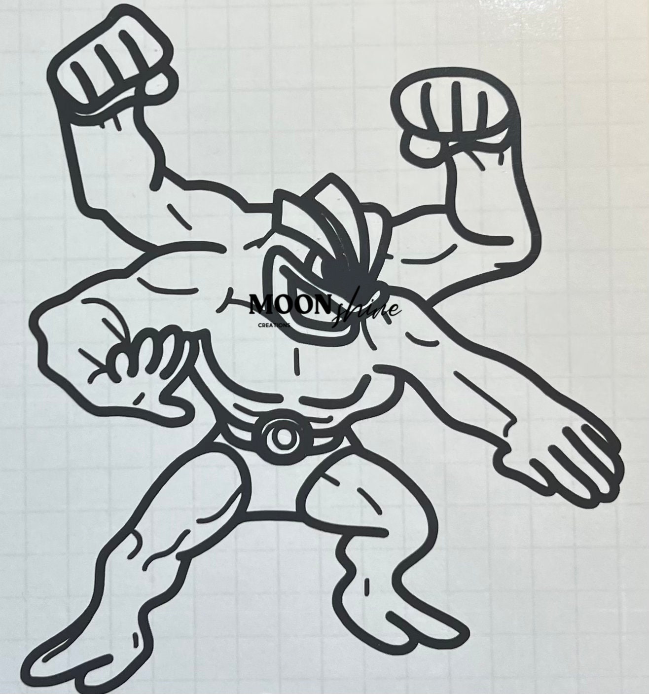 Machamp Pokemon Vinyl Decal-car, Window, Ipad, Laptop and More- 6x6” or ...