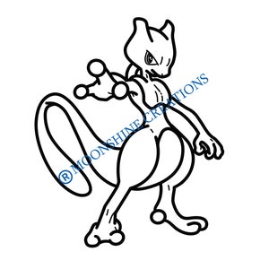 Mewtwo SVG Cut file