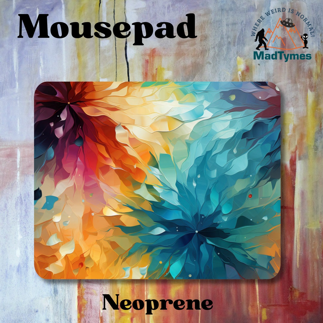 Floral Oil Painting Look Mousepad Beautiful Colorful Mouse Pad Etsy
