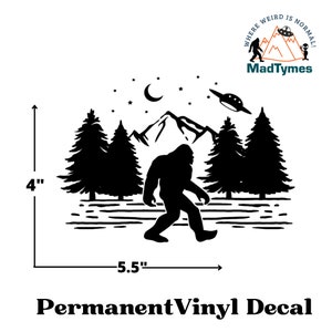 Sasquatch Vinyl Decal | Perfect Gift for BigFoot Enthusiasts |Sasquatch On a Stroll Vinyl Decal | BigFoot Sasquatch car decal | Fun Decal