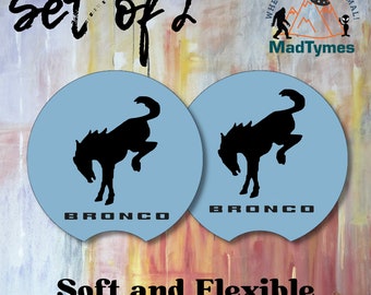 Custom Car Coasters Set of 2 Coaster Cup Car Coasters Car Coasters Bronco Car Coasters You've Been Bucked Gifts for Her Gifts for Him Bronco