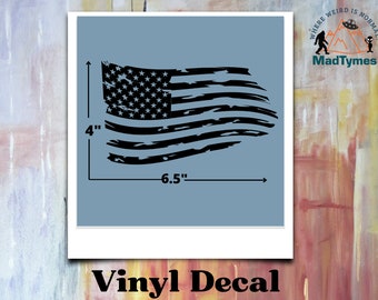 Matte Black American Flag Decal Sticker - Etsy Canada