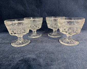 4 Champagne/Tall Sherbet Compote Glasses, Wexford by Anchor HockingDishes
