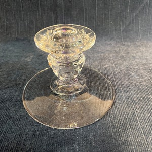 Fostoria American 3-inch Single Light Candlestick, Candle Holder Clear Glass