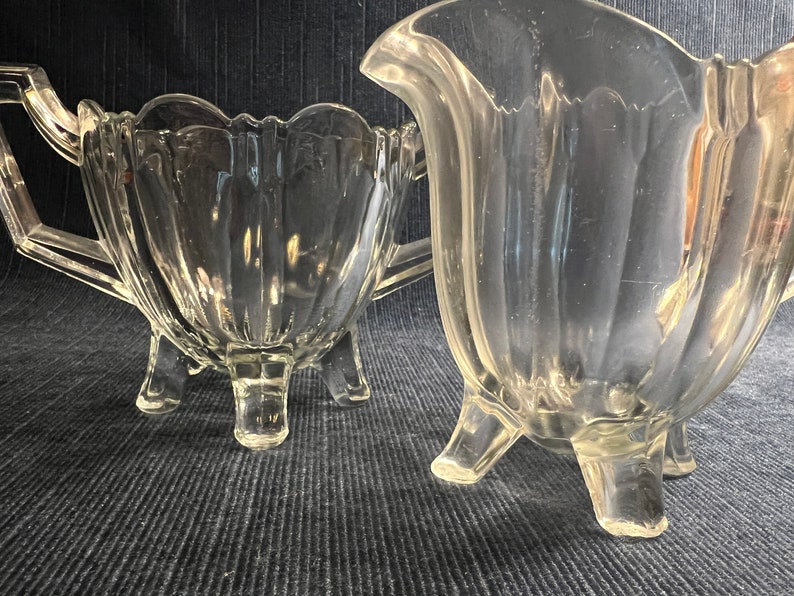 Jefferson Glass Company Chippendale aka Quadruped, Glass Cream and