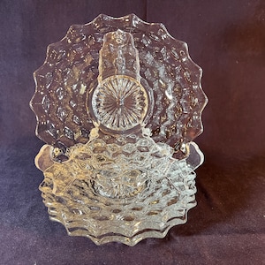 Four 7&quot; Salad Plates Fostoria American | Luncheon, Sandwich, Dessert