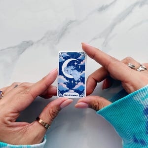 Adesivo de carta de tarô The Dreamer para amigos, adesivo de cartomante cigano para diário, adesivos celestiais de médium psíquico para presentes de planejador