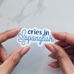 Spanglish Sticker for Laptop, Latina Stickers for Journaling, Funny Spanish Sticker for Friends, Cute Spanish Stickers for Planner Gifts
