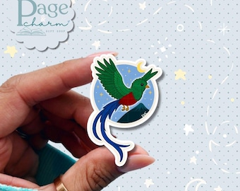 Quetzal Sticker, Guatemala Stickers Water Bottle, Guatemalan Sticker, Latina Stickers for Planner, Bird Stickers Cute Spanish Stickers Funny