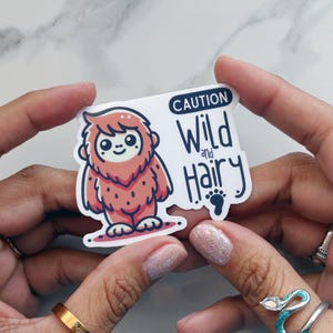 Schattige Big Foot sticker voor journaling, Sassy Sasquatch sticker voor planner, kawaii cryptid sticker laptop, schattige monster sticker voor vrienden