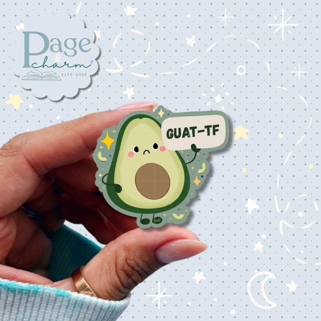Cute Avocado Sticker Funny, Kawaii Food Stickers, Food Pun Stickers ...