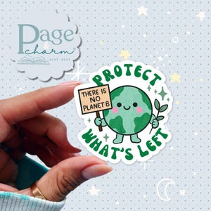 No Planet B Sticker, Cute Earth Sticker, Ecology Stickers for Cars, Climate Change Sticker Conservation Sticker Funny Environmental Stickers