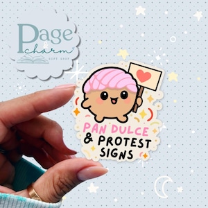 Pan Dulce Sticker, Protest Sticker Latino, Concha Sticker, Latina Power Sticker Cute Mexican Stickers Water Bottle, Pro Immigrants Sticker