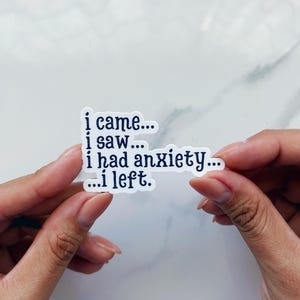 Sticker, sociale angststicker, grappige introverte sticker, sticker geestelijke gezondheid, zelfzorgstickers kunst