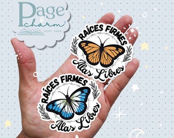 Monarch Butterfly Stickers Immigration, Blue Morpho Butterfly Sticker, Mexican Stickers Social Justice Sticker in Spanish, Guatemala Sticker