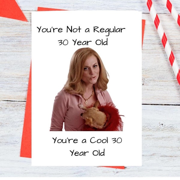 Mean Girls 30th Birthday Card, Funny Birthday Card for Her, Best Friend Birthday Card, Funny 30th birthday Gift for Your Girlfriend.