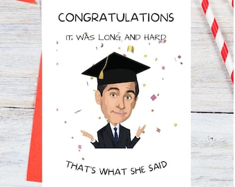 Michael Scott Inspired Graduation Card, Congratulations grad, The Office / funny graduation gift for All, funny graduation card