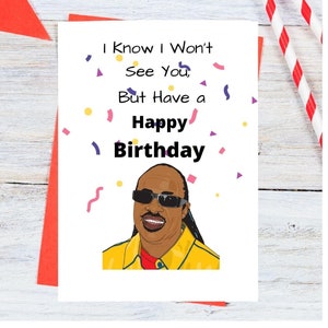 Funny Stevie Wonder Birthday Card: Happy Birthday Greeting