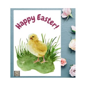 Happy Easter Baby Chick Greeting Card