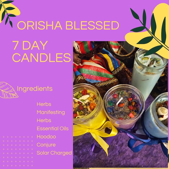 Orisha  And Lwa Blessed 7 Day Candles
