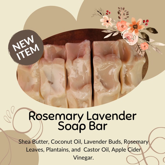 Rosemary Soap Bar. Rosemary Lavender Mint Soap Bar