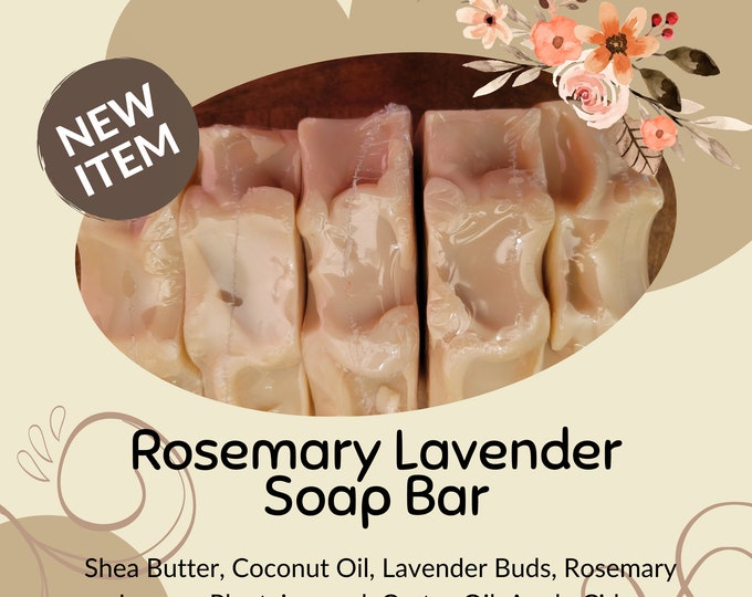 Rosemary Soap Bar. Rosemary Lavender Mint Soap Bar