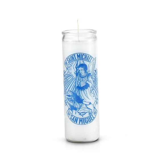 Saint Michael (San Miguel) Prayer Candle, 7 Day, White