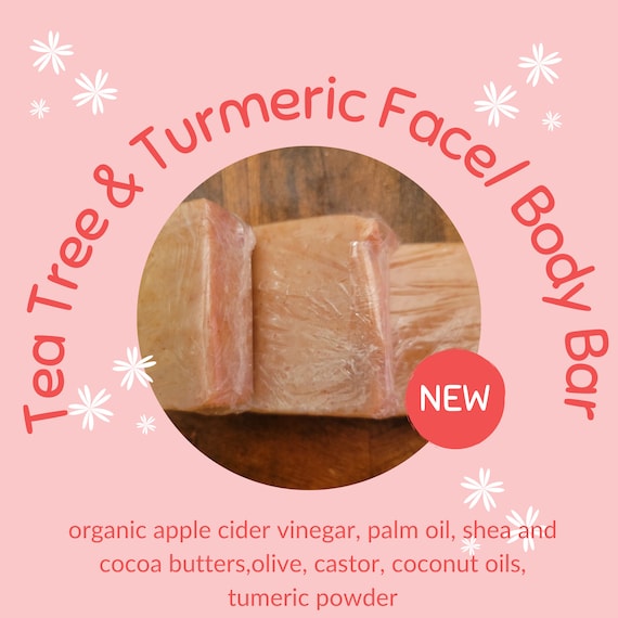 Turmeric Face Bar. Tea Tree & Turmeric Face/ Body Bar