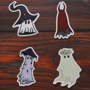 Sticker GHOST | Sticker vinyle Spooky - Fantôme des 4 Saisons Sorcellerie Fleur Demon et Champignon