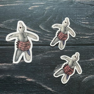 Sticker Vinyle | VOODOO DOLL | Aquarelle Fait Main | Witchcraft Vaudou Sorcellerie Occulte Poppet Curse Hex Spell Wicked