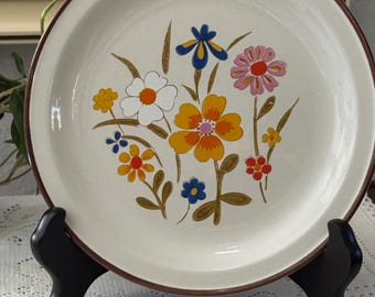 Prato de sobremesa/salada vintage Kanney Japan Spring Flower, década de 70, 19 cm (7,5")