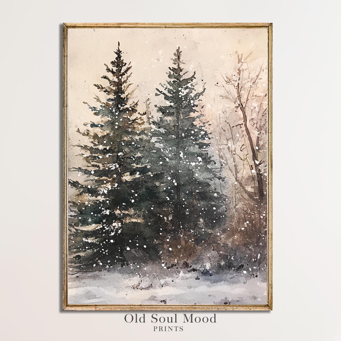 Vintage Christmas Prints Set of 3, 3 Piece Vintage Christmas Wall Art ...