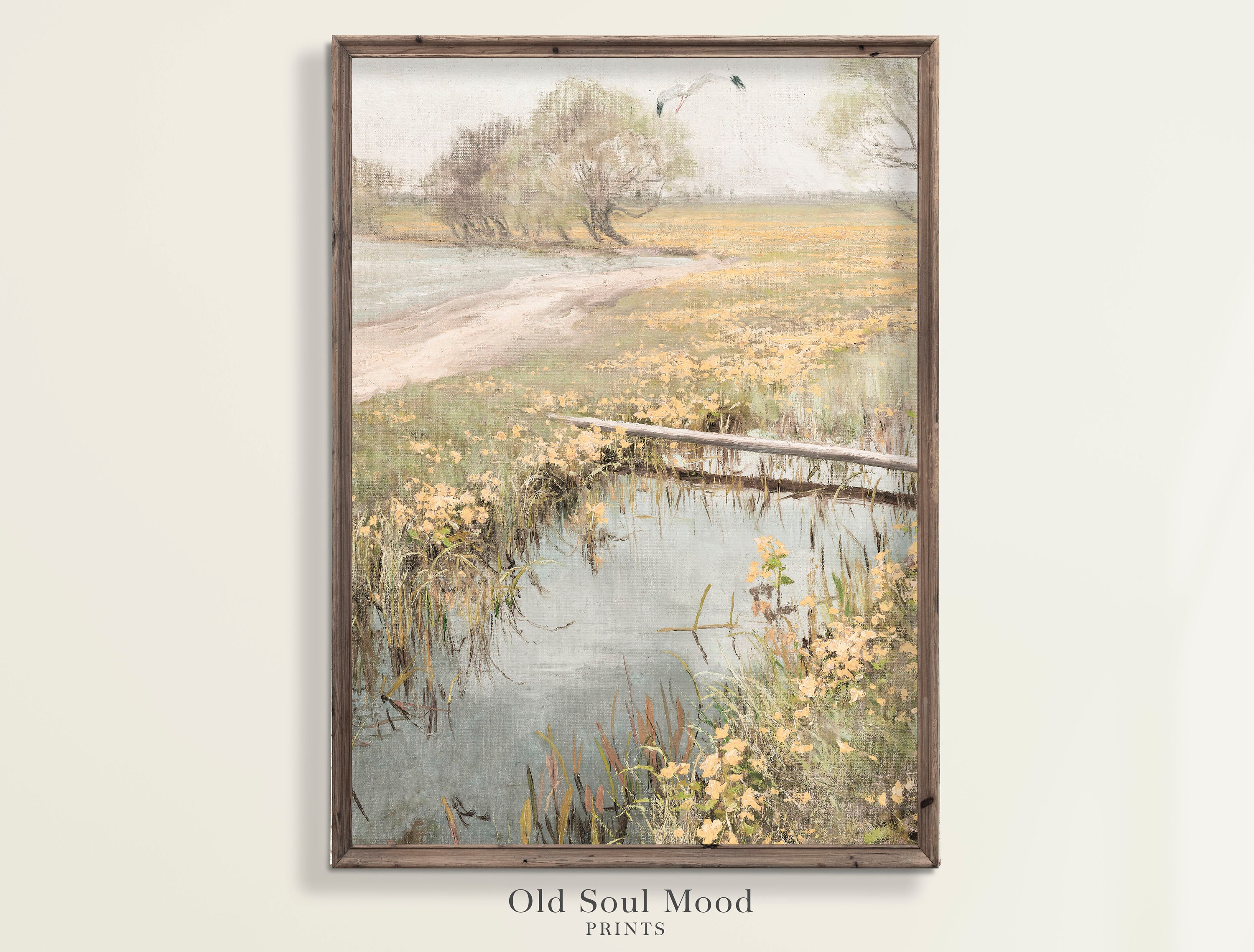 Wall Art Set of 2 Spring Landscape, Wildflower Landscape Painting Set ...