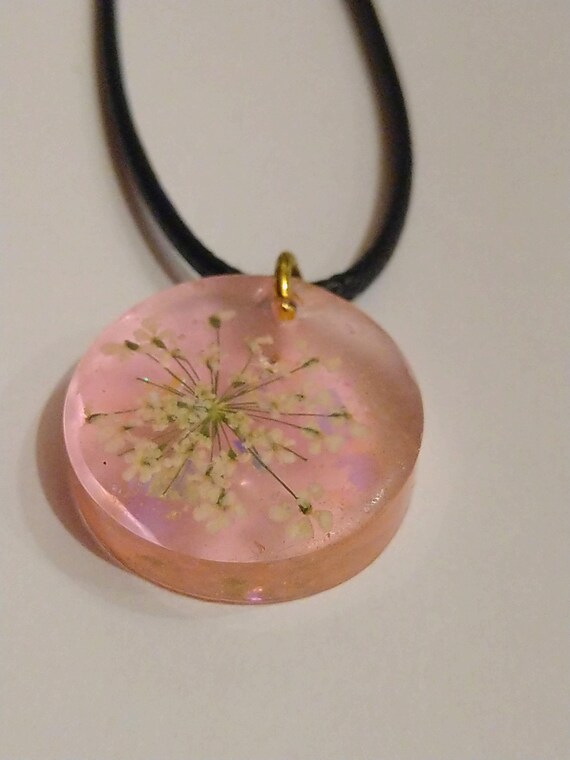Dried Flower Necklace Epoxy and UV Resin Neck Jewelry Etsy