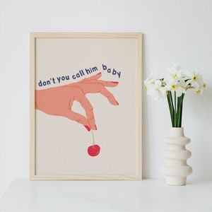 CHERRY | Harry Styles, Fine Line Album, Music, Wall Art, Print, Poster, A5 A4 A3, Don&#39;t You Call Him Baby, Concert Poster, Gig Poster