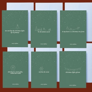Lot de cartes de Noël Taylor Swift | Lot de 6, cartes de Noël, motifs tendance, lot mixte, jeu de cartes, Swiftie, Swiftmas, version Taylor