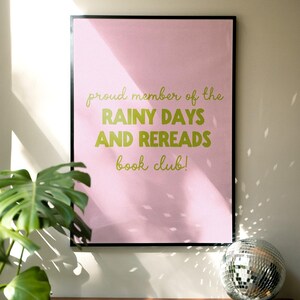JOURS DE PLUIE & RELIES | Posters de livres, impression de citations, livre livre livresque impression d'art romantisme impression drôle livre confort livre préféré histoire d'amour
