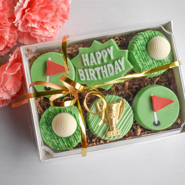 Golf Ball Chocolate Covered Oreos Gift Box | Golf Birthday Party | Fathers Day Gift Ideas Golf Retirement Champion Golf Club