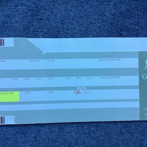 British Airways Concorde Original Flight Boarding Pass Unused Mint 1996