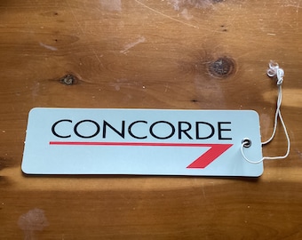 British Airways Concorde Original Plastik Gepäck Anhänger 1980er Jahre
