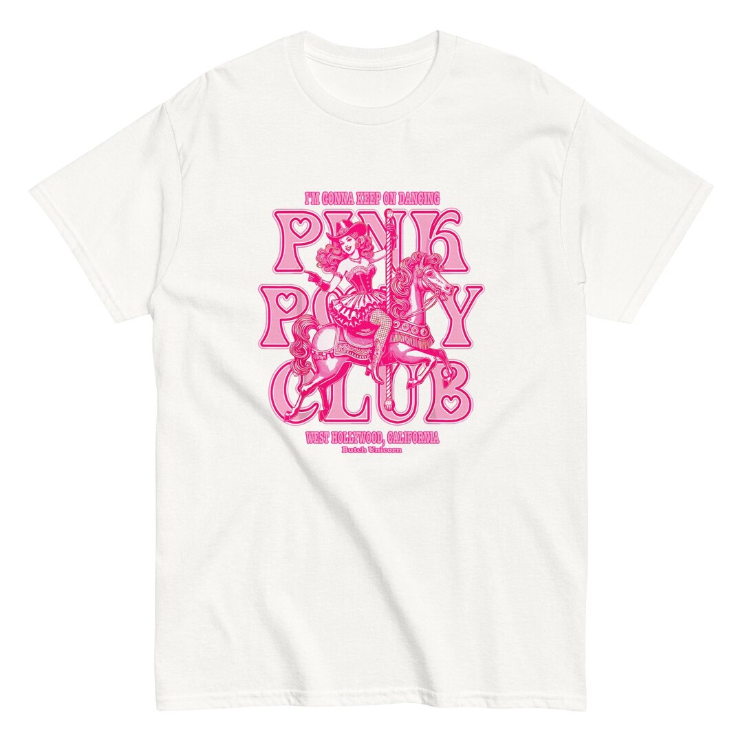 Pink Rodeo Tee Cowgirl Pink Pony Club T-shirt – Disco Rodeo Unisex Graphic Tee - Etsy
