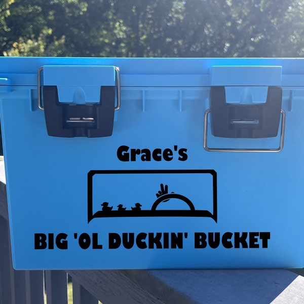 Extra Large Duck duck holder,  Blue - Personalized Rubber Duck Storage, Duck carry case