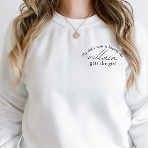 Team Villain Bookish Sweater, Rooting for the Villain Sweatshirt, Dark Academia Bad guys merch