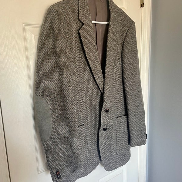 Manteau sport en tweed gris Yves Saint Laurent