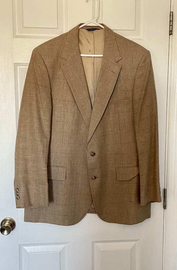 70s Johnny Carson Linen Blazer - image 1