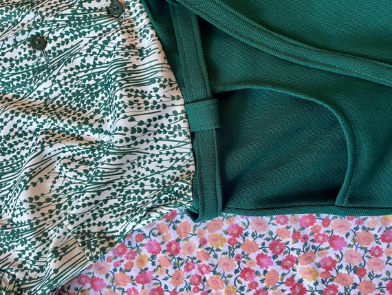 1970s Handmade Green Button-Front Dress - image 6