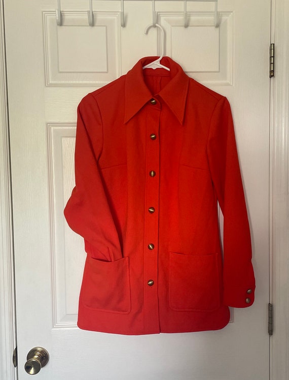 1970s Vintage Orange Leisure Jacket - image 2