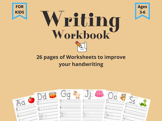 Woorksheets for Kids Printable Alphabet Handwriting | Etsy