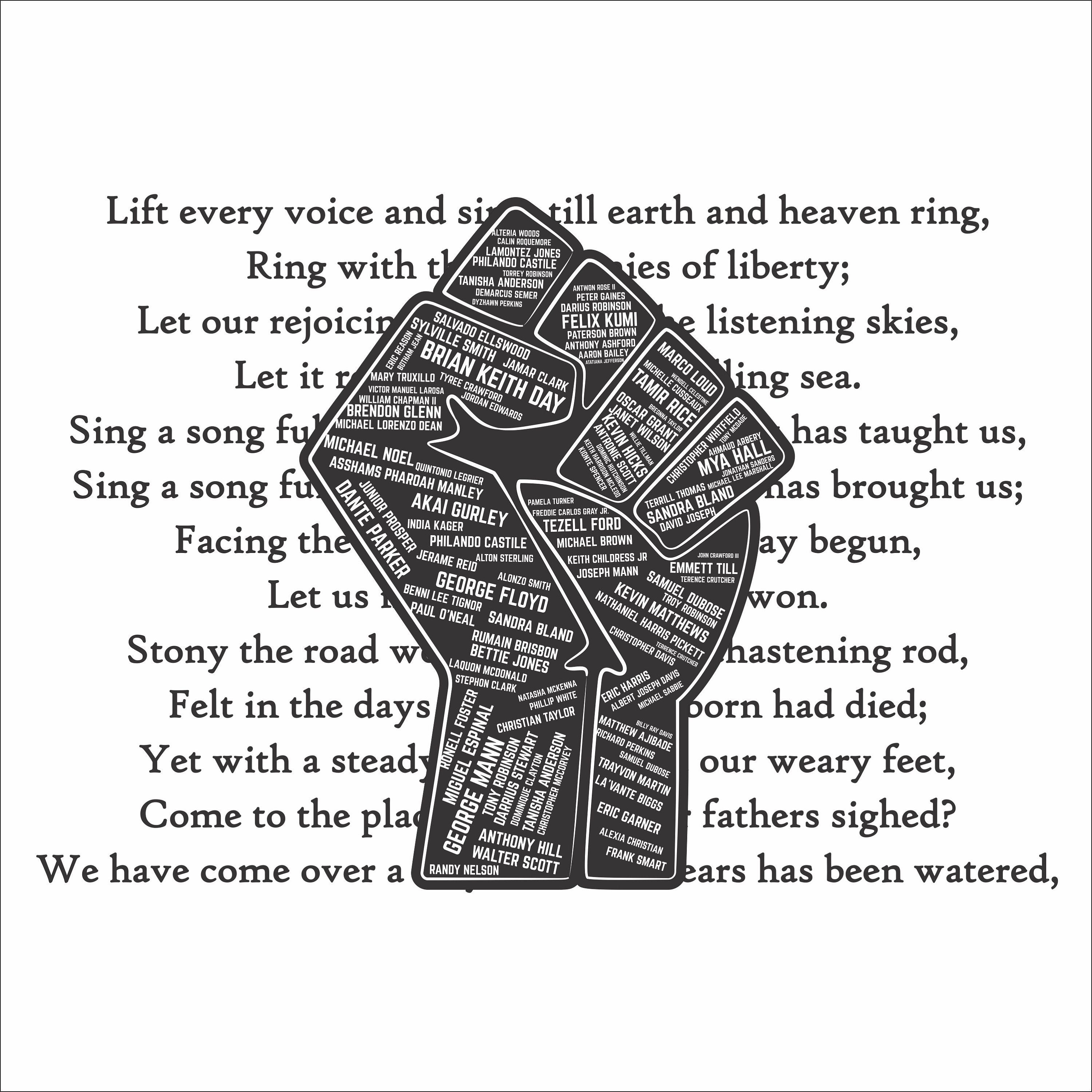 BLACK POWER FIST Print Black National Anthem Poster Black Etsy