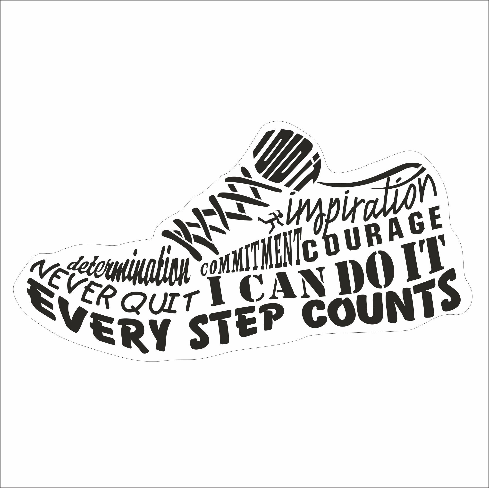 RUNNER SHOES CDR - Printable Cdr File - Motivation Print - Digital ...